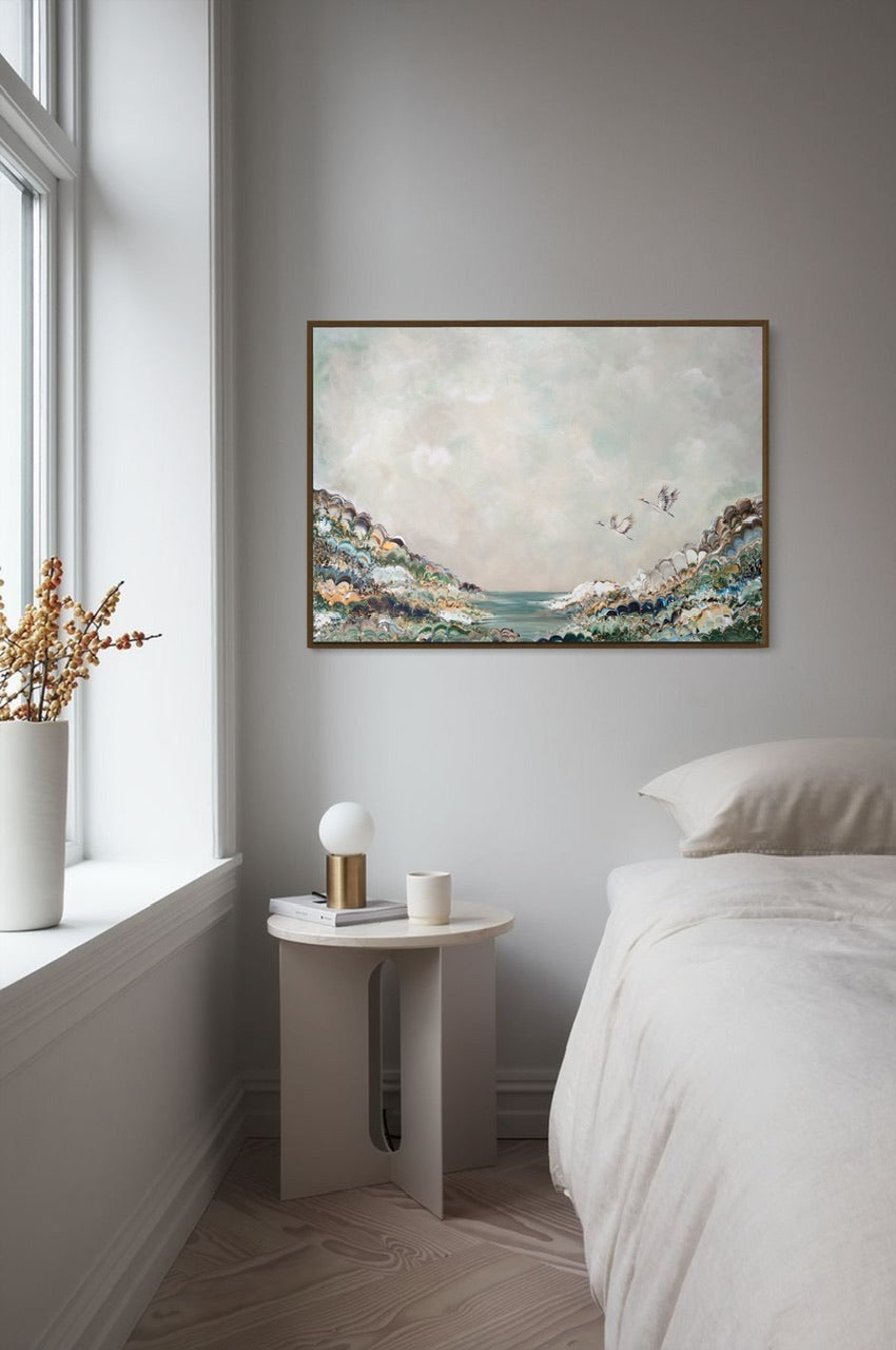 Flying Cranes Canvas Print