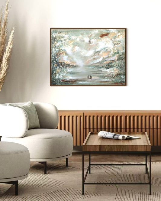 Green fields of love Print