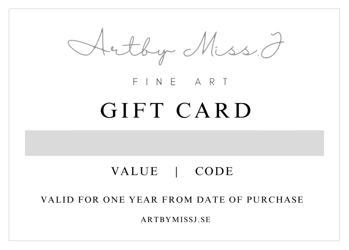 Gift card voucher - the perfect gift