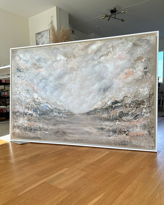 Beige fox dreamscape - Original Painting