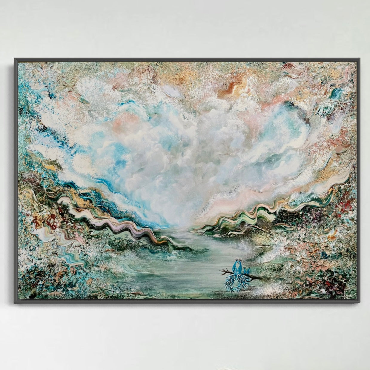 Peacock family dreamland Print