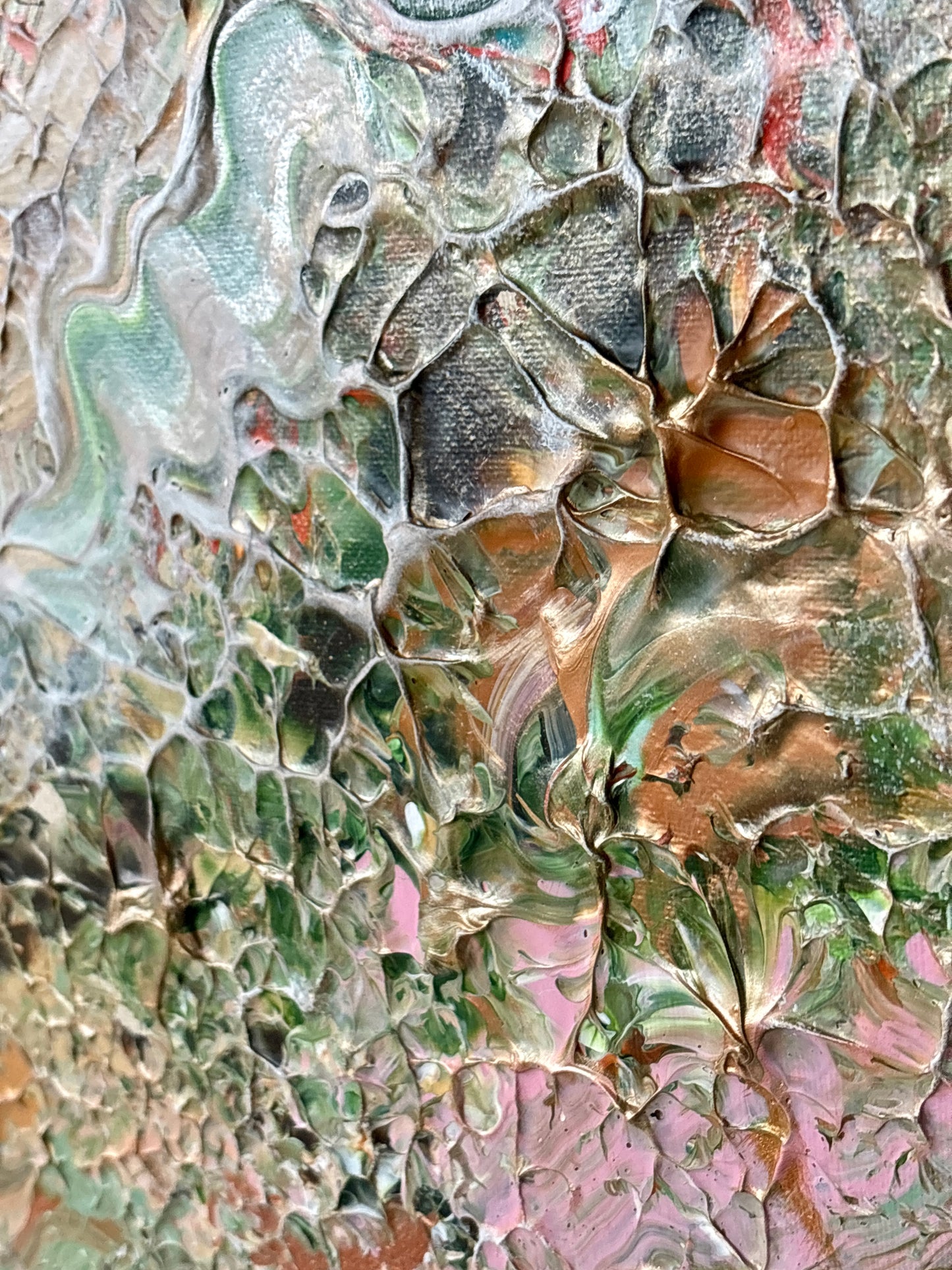 Green deer dreamscape - Original Painting