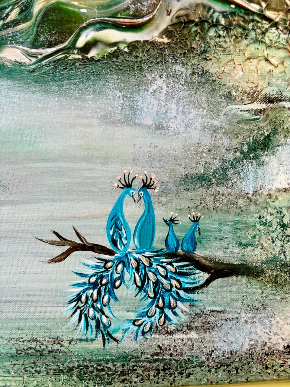 Peacock family dreamland Print
