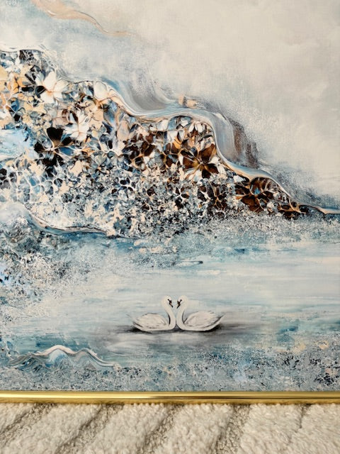 Blue swans Print