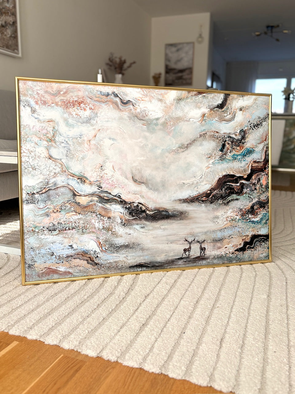 Beige dreamscape fields Print