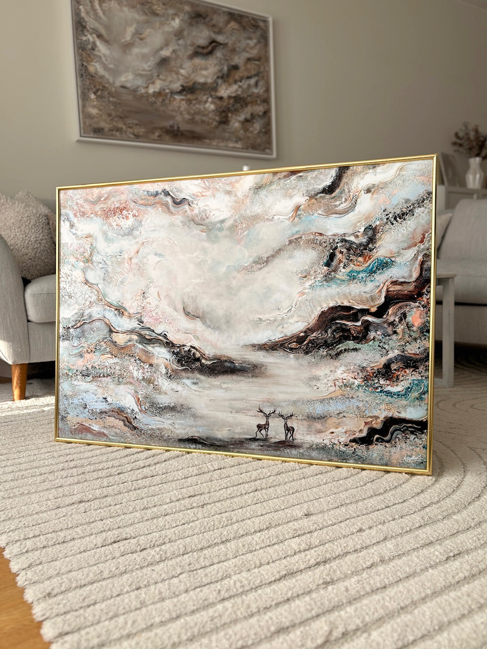 Beige dreamscape fields Print