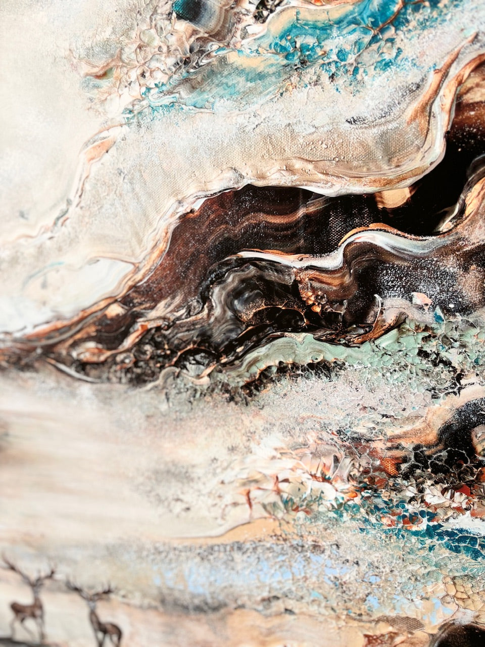 Beige dreamscape fields Print