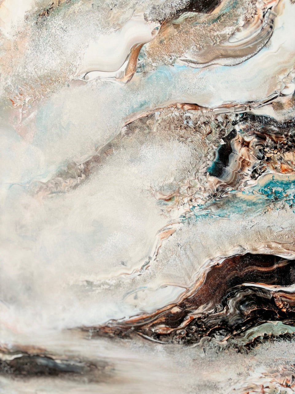 Beige dreamscape fields Print