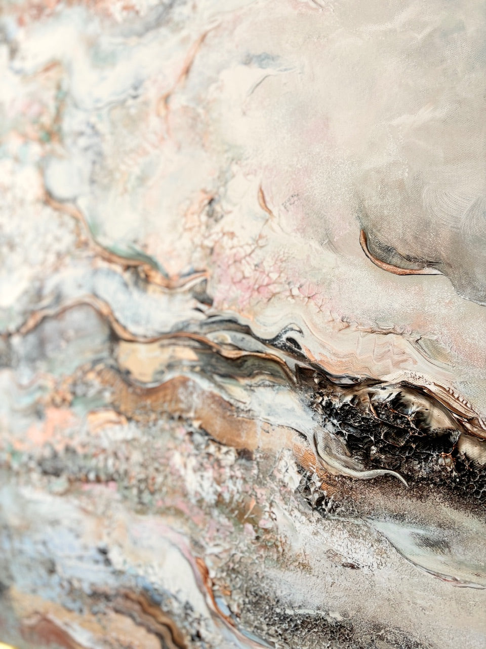 Beige dreamscape fields Print