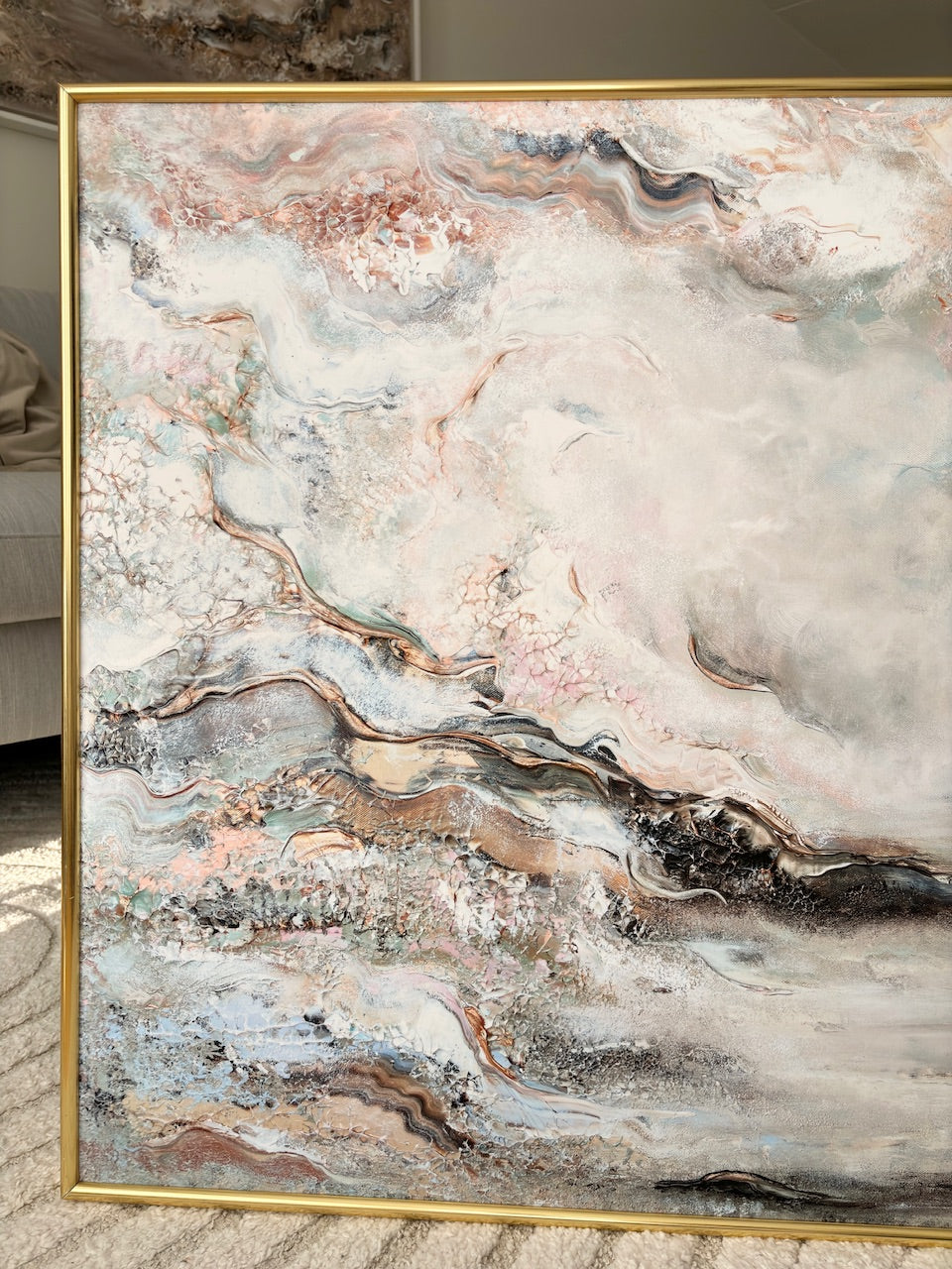 Beige dreamscape fields Print