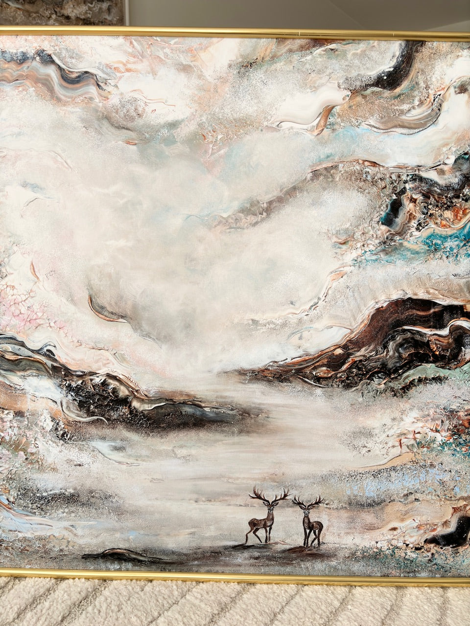 Beige dreamscape fields Print