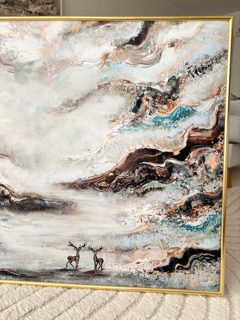 Beige dreamscape fields Print