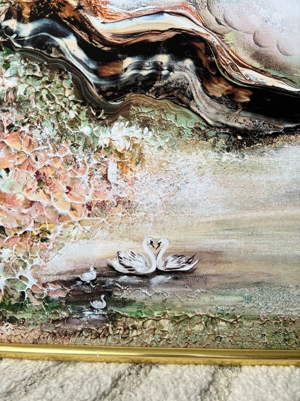 Family of swans dreamland Print