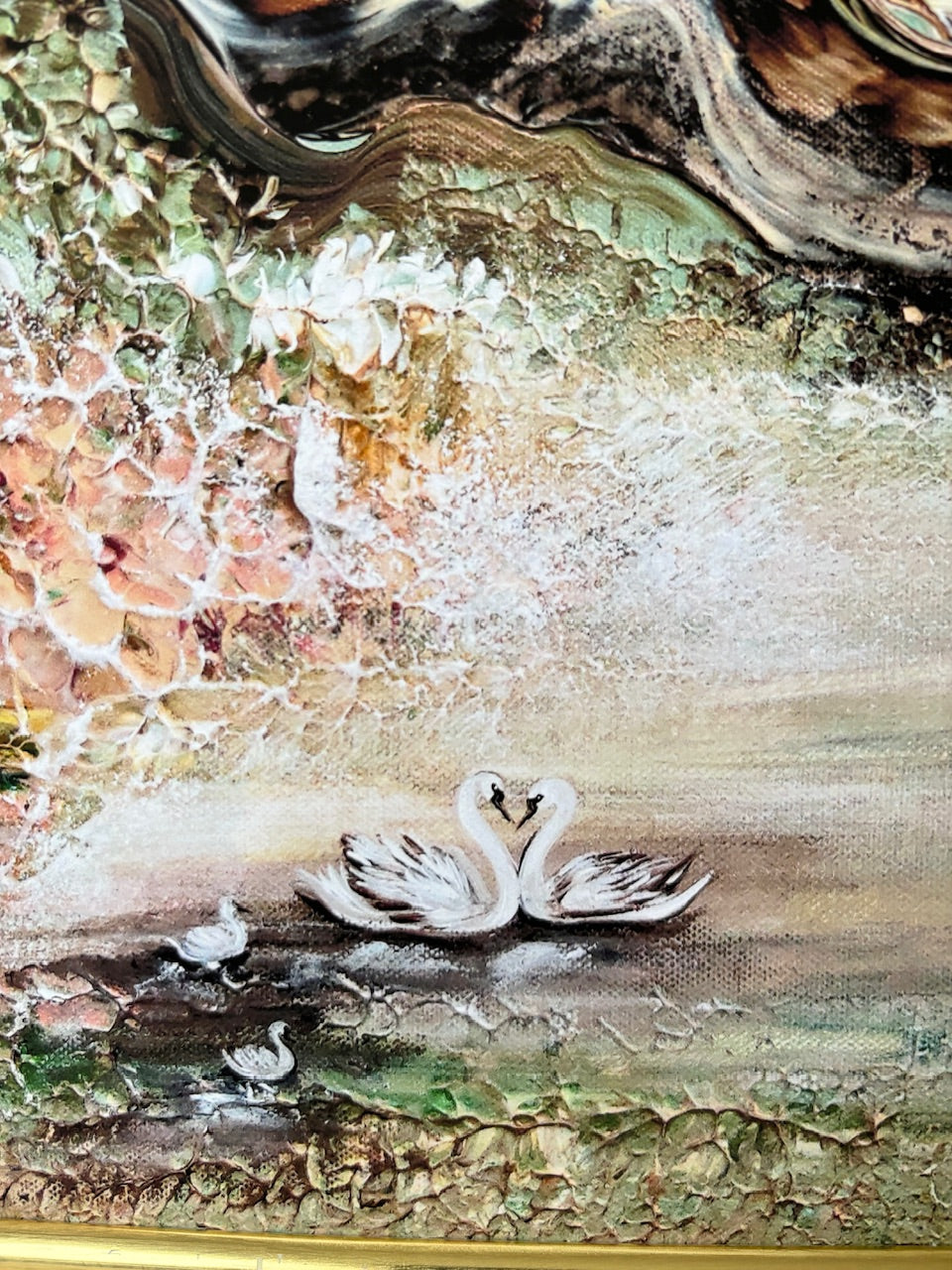 Family of swans dreamland Print