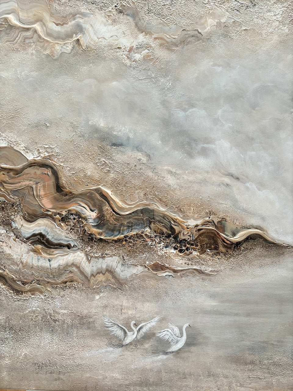 Swans of serenity - Original Painting
