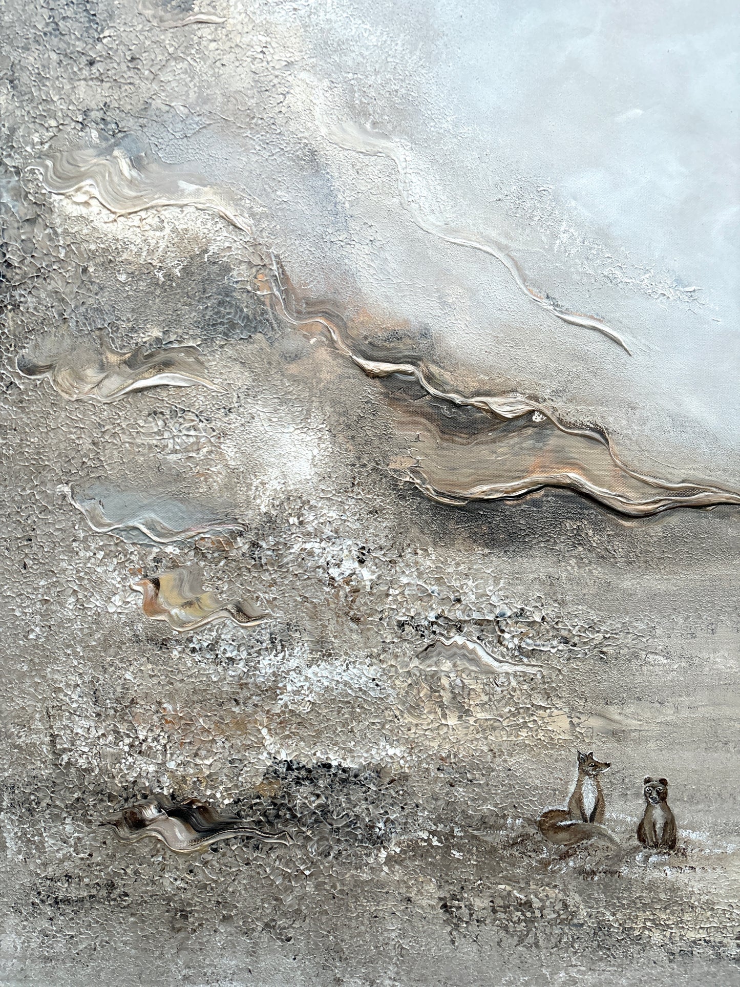 Fox and bear - Original Painting