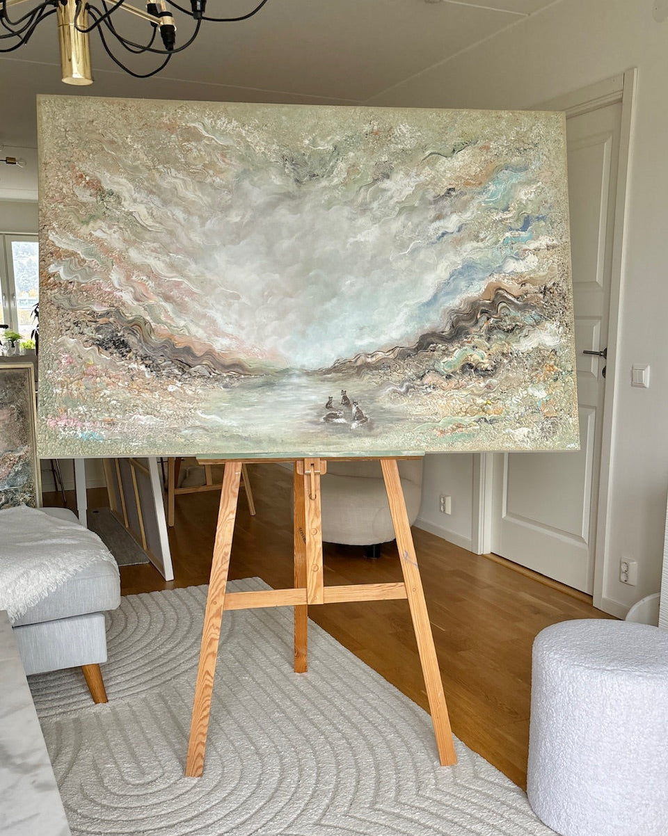 Bear and fox dreamland - Original Painting