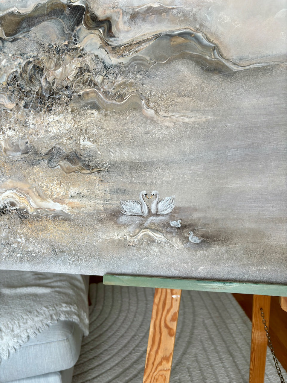 Swans eternal love - Original Painting