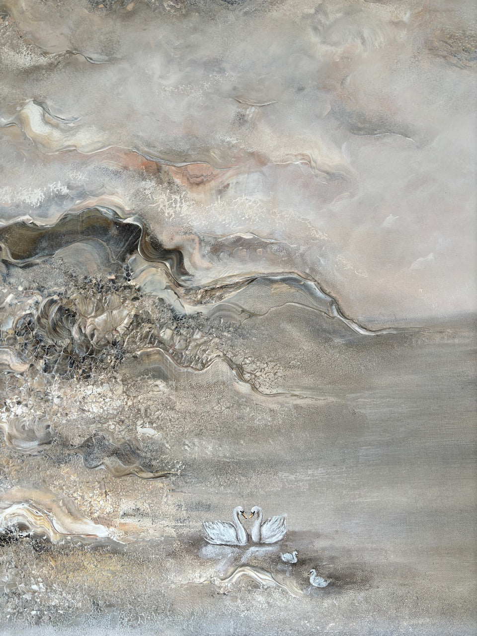 Swans eternal love - Original Painting