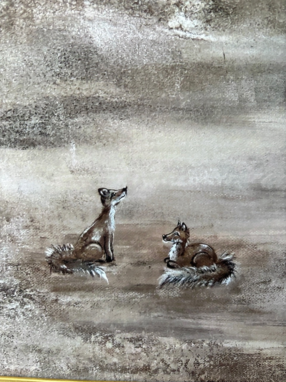 Beige fox dreamscape Print