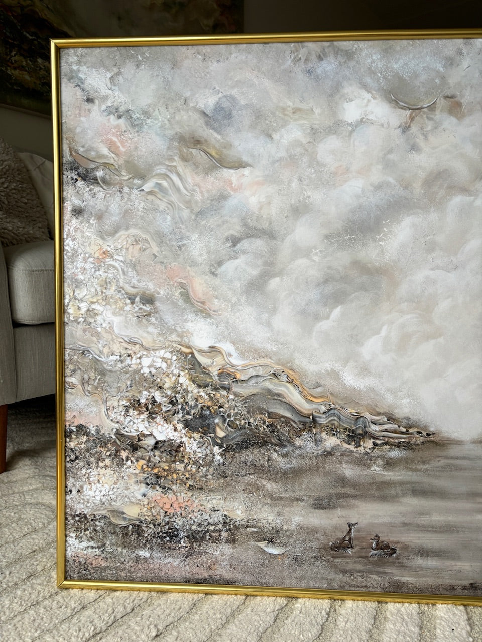 Beige fox dreamscape Print