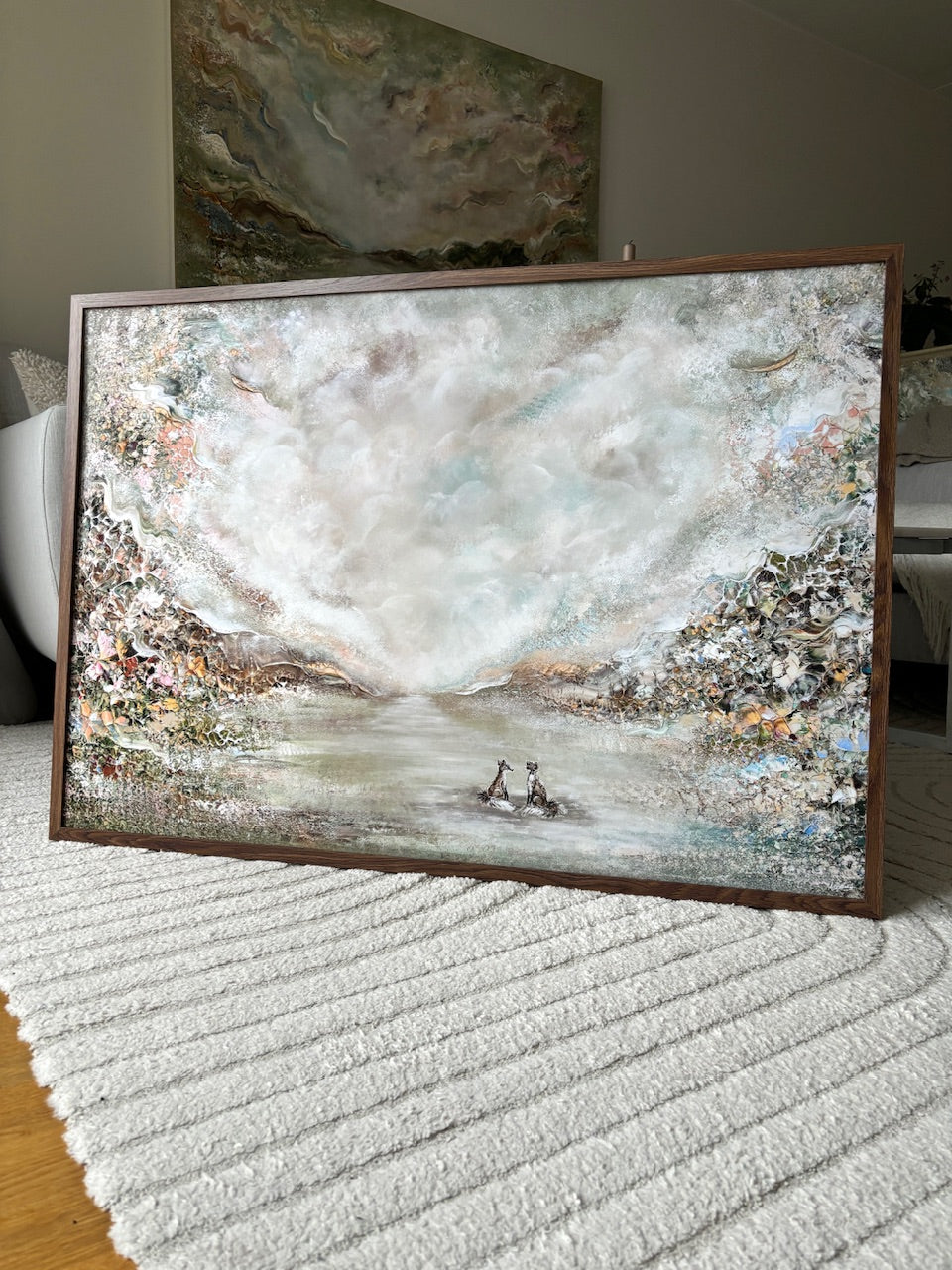 Green Fox Forest Print