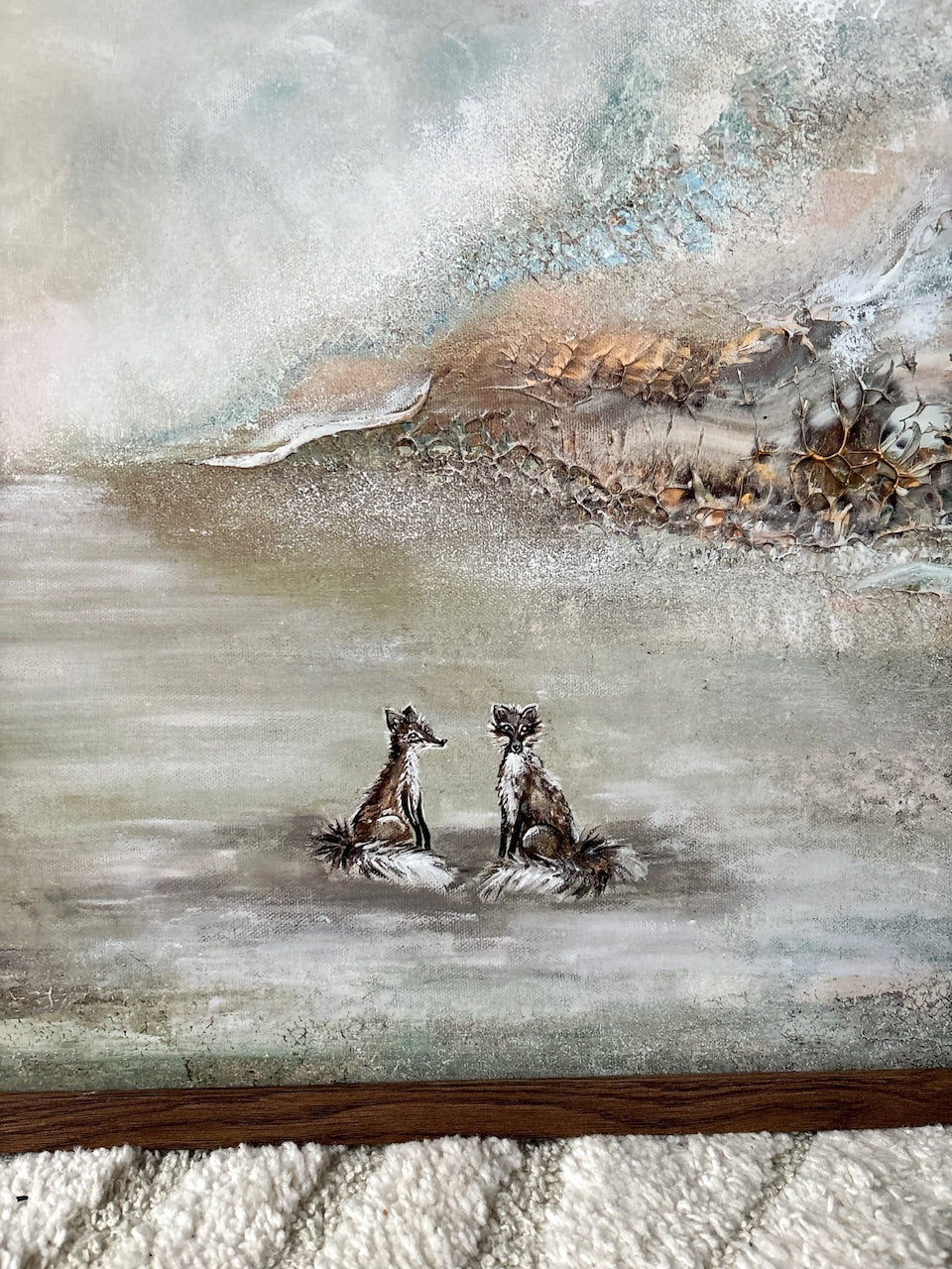 Green Fox Forest Print