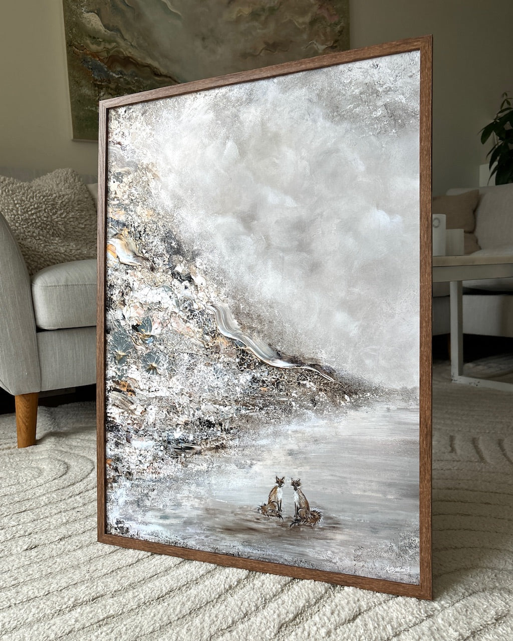 Adorable fox love Vertical Print