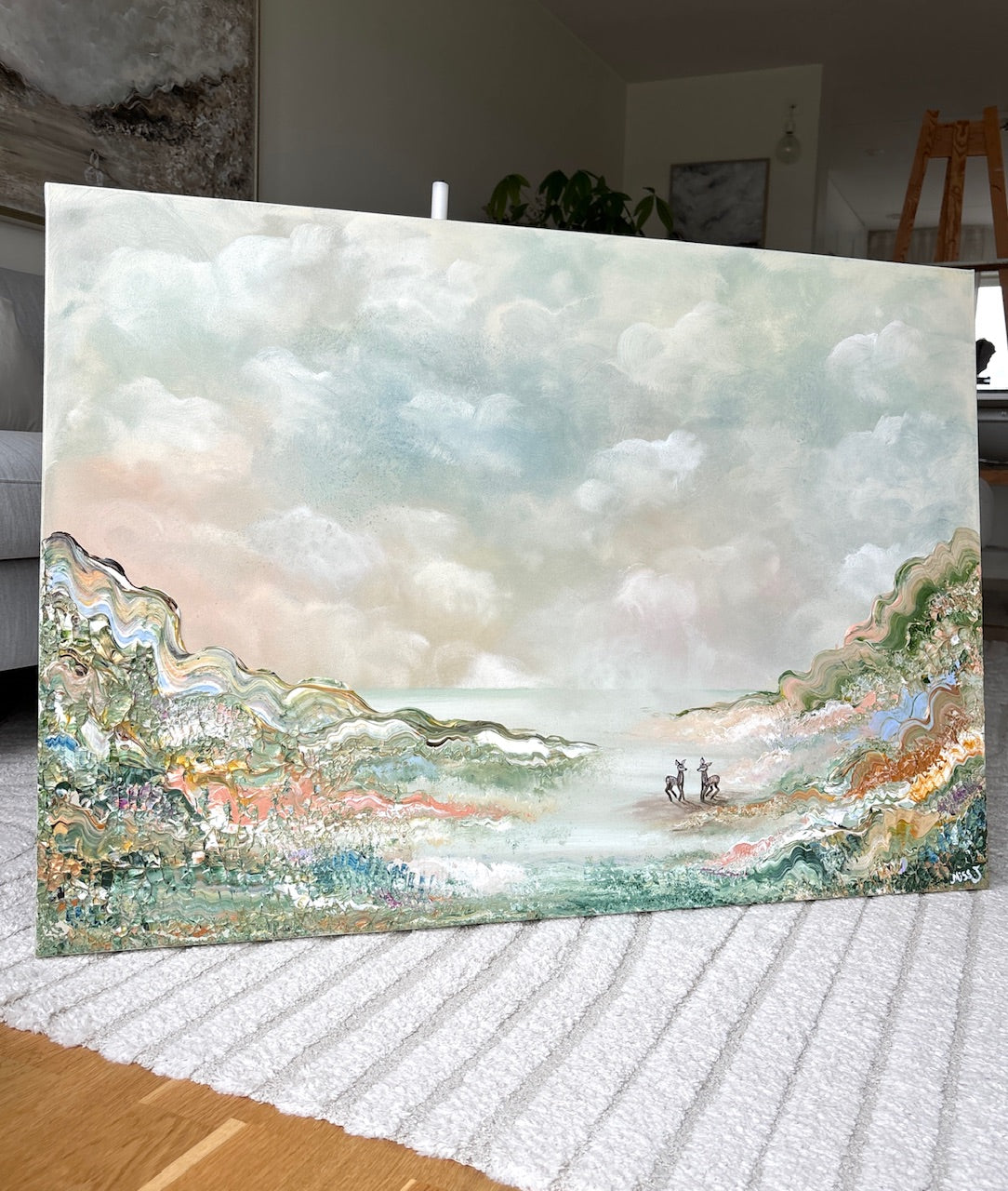 Deer landscape - Original Painting