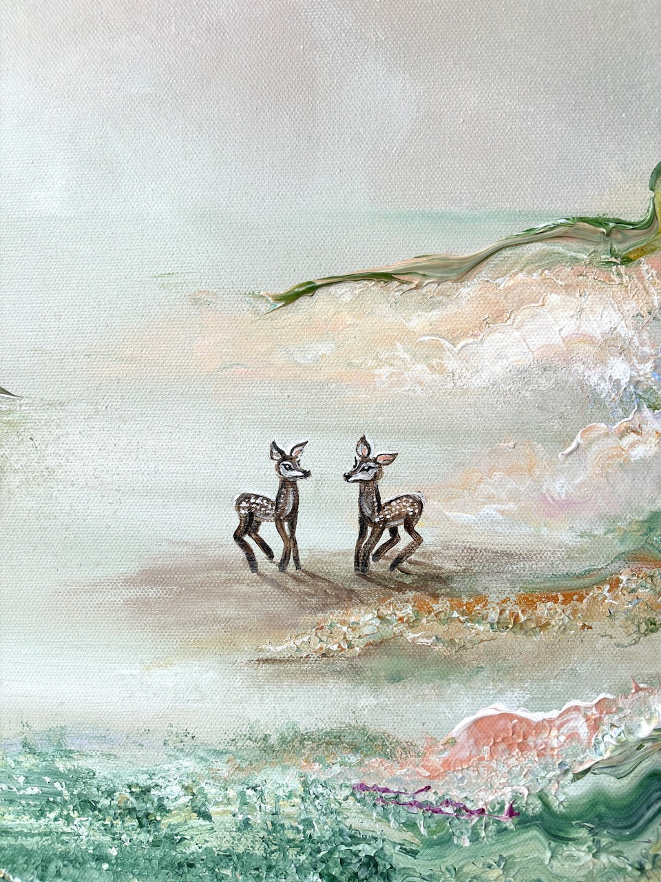 Deer landscape - Original Painting