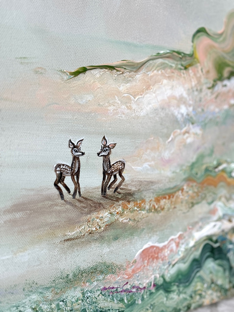Deer landscape - Original Painting