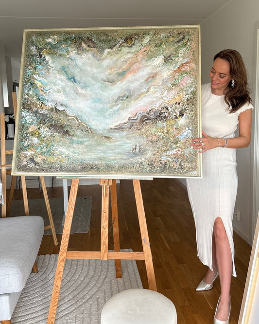 Green Forest of Deers - Original Painting