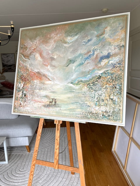 Deer Forest Love - Original Painting