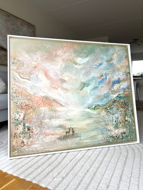 Deer Forest Love - Original Painting