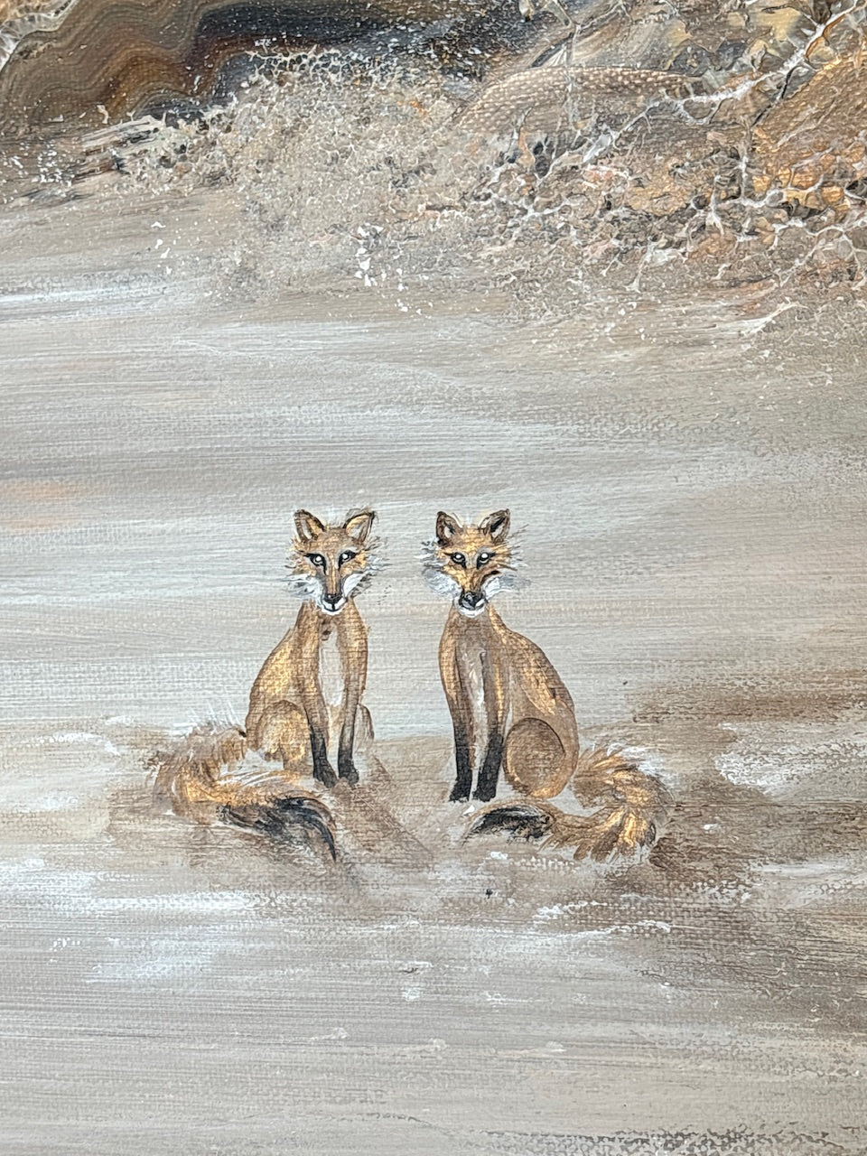 Beige Fox Serenity - Original Painting