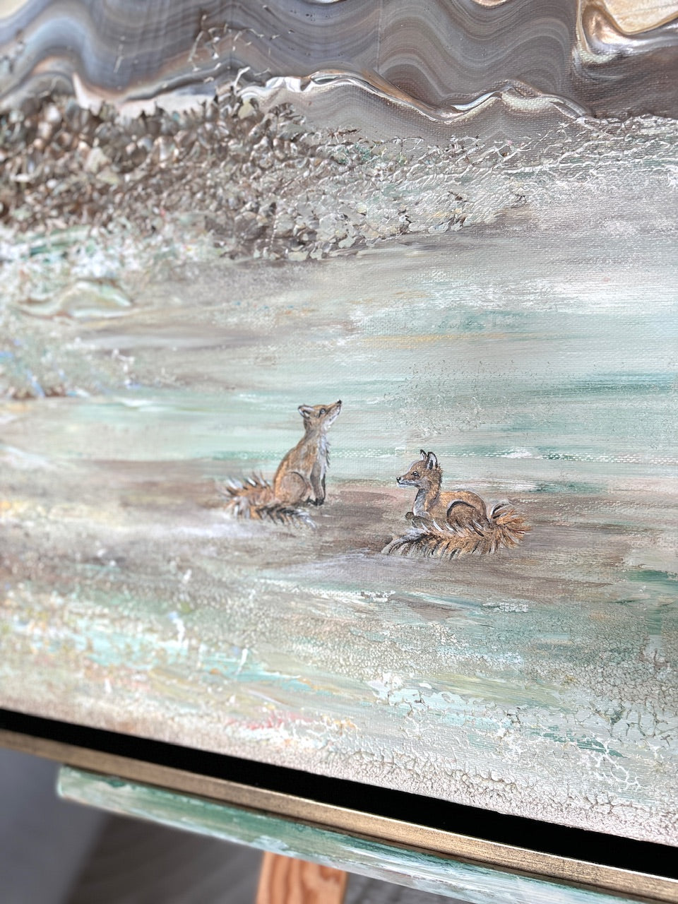 Peaceful Fox Love - Original Painting