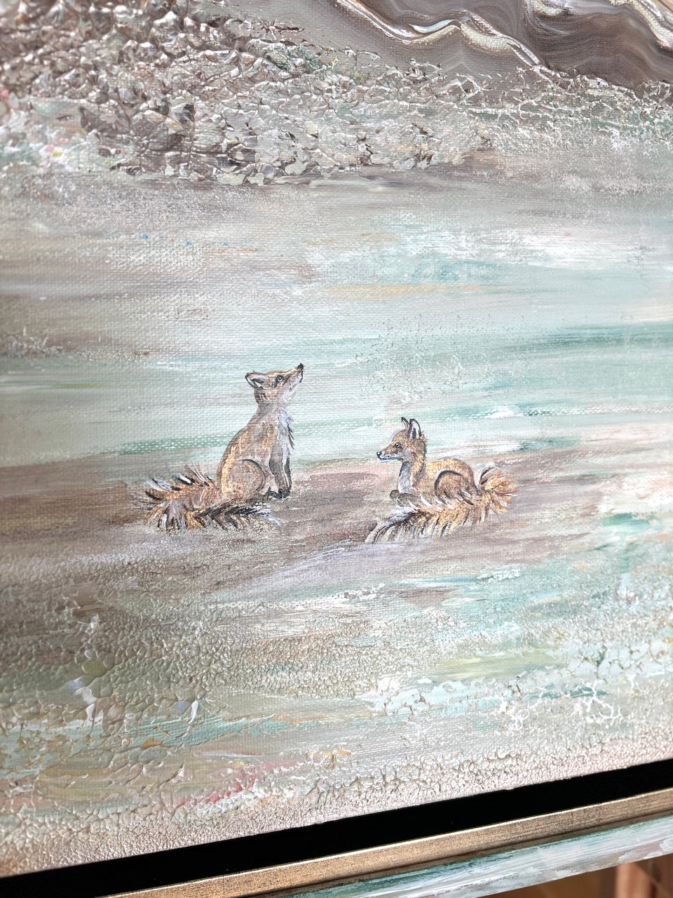 Peaceful Fox Love - Original Painting
