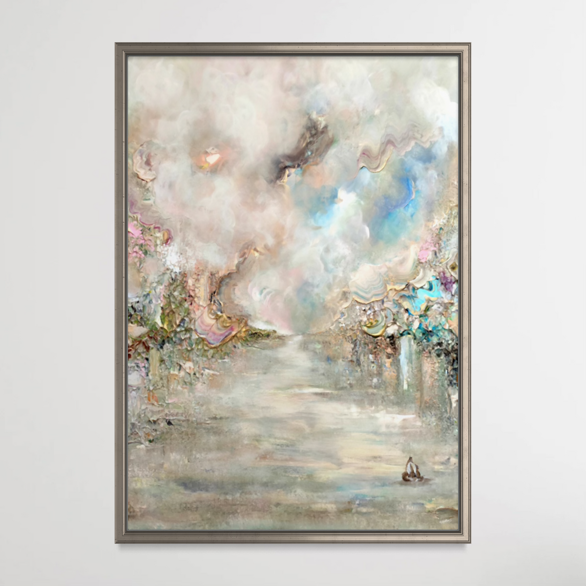 Golden fox fields Vertical center Print