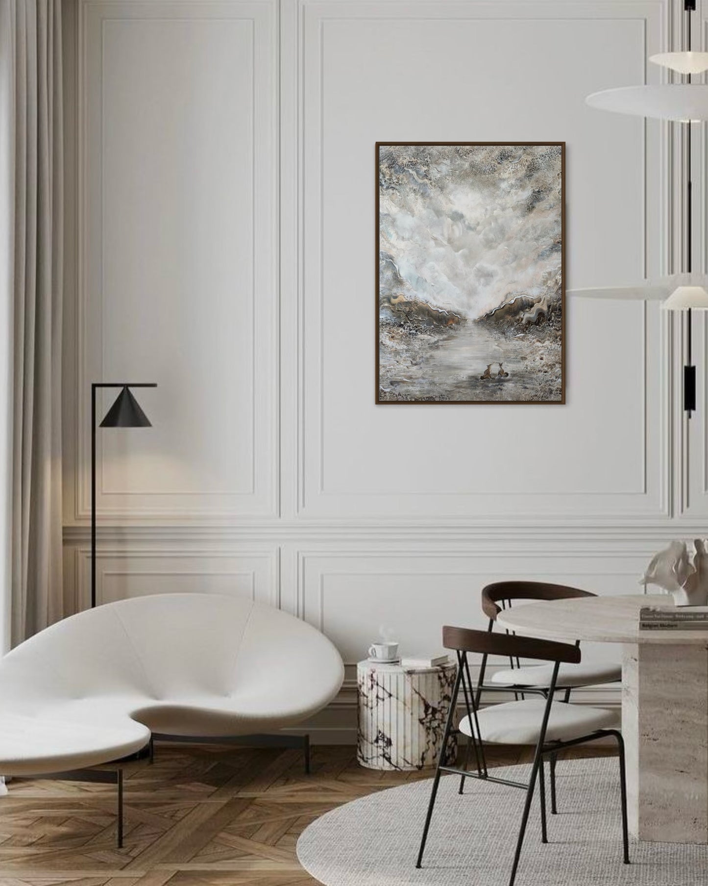 Beige fox dream Vertical Print