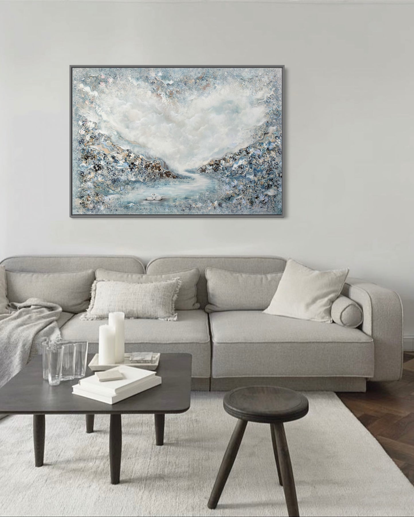 Blue swans Print