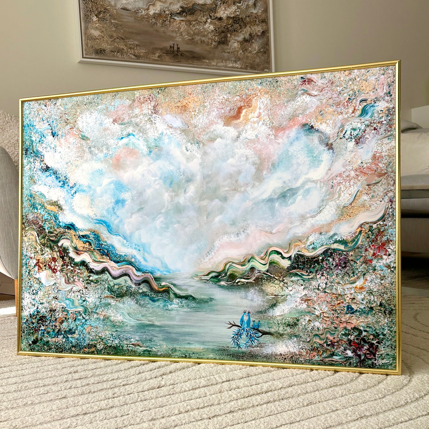 Peacock family dreamland Print