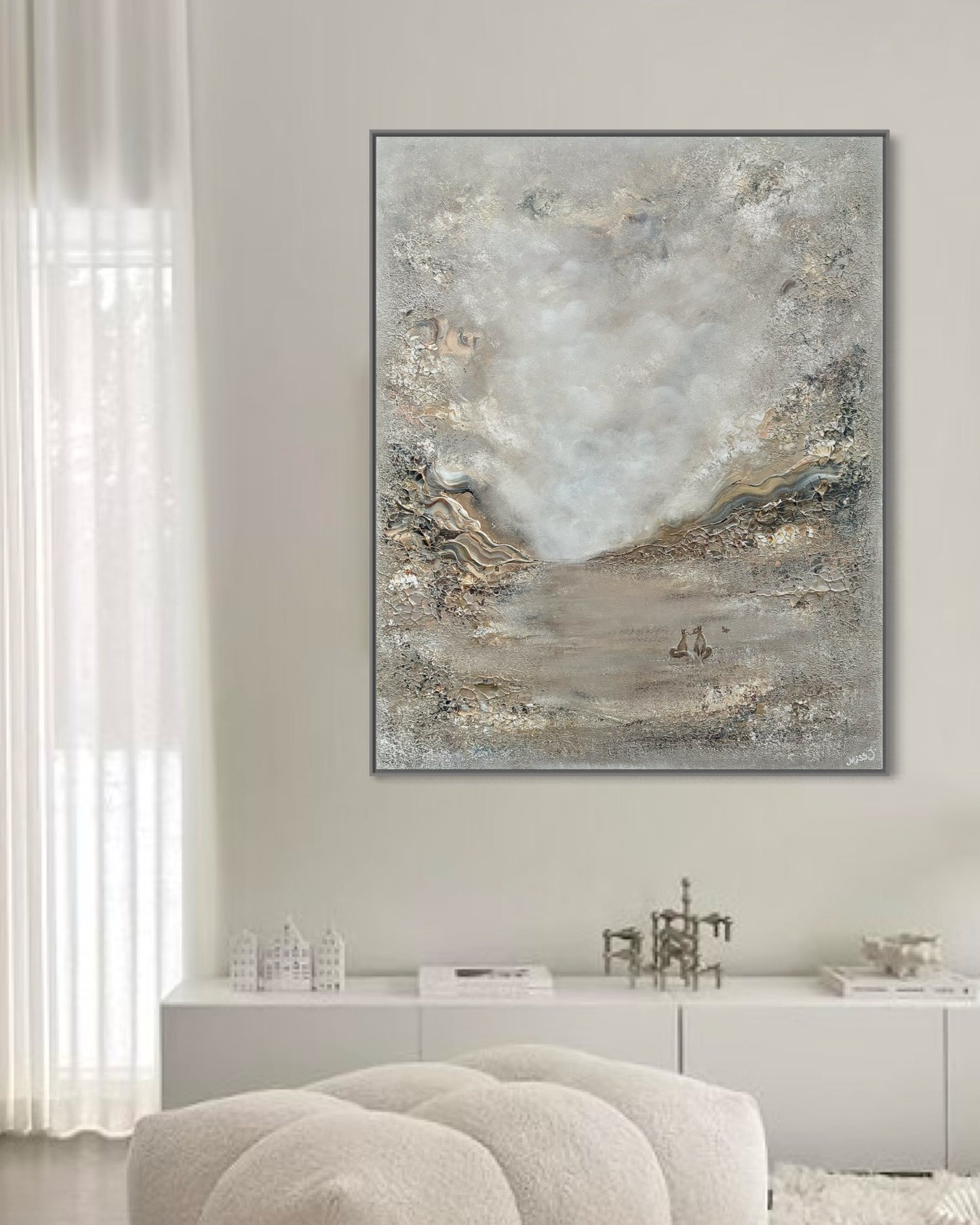 Beige fox dreamland - Original Painting