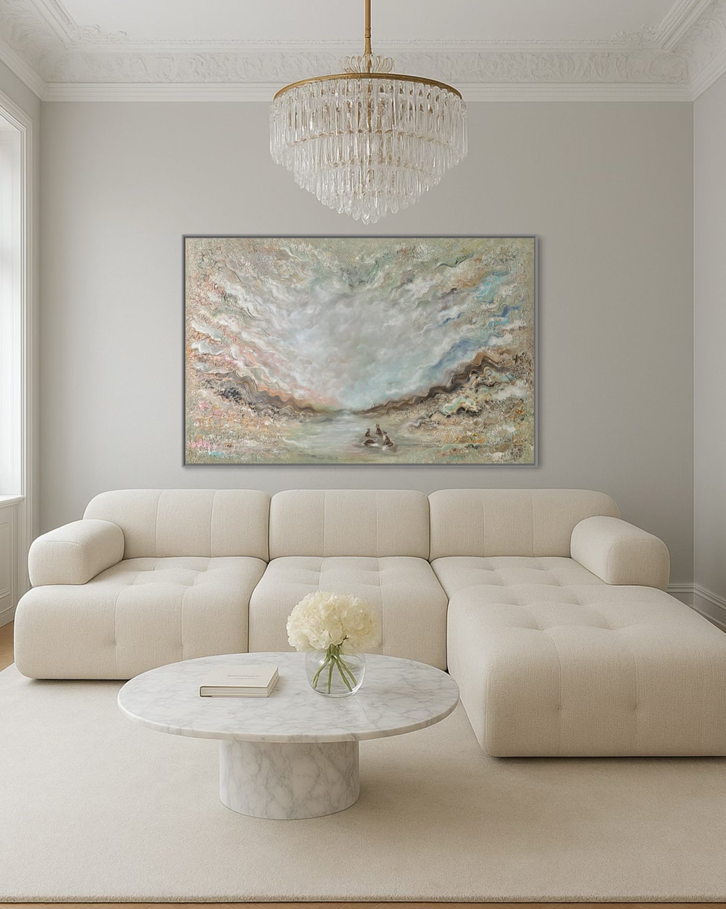 Bear and fox dreamland - Original Painting