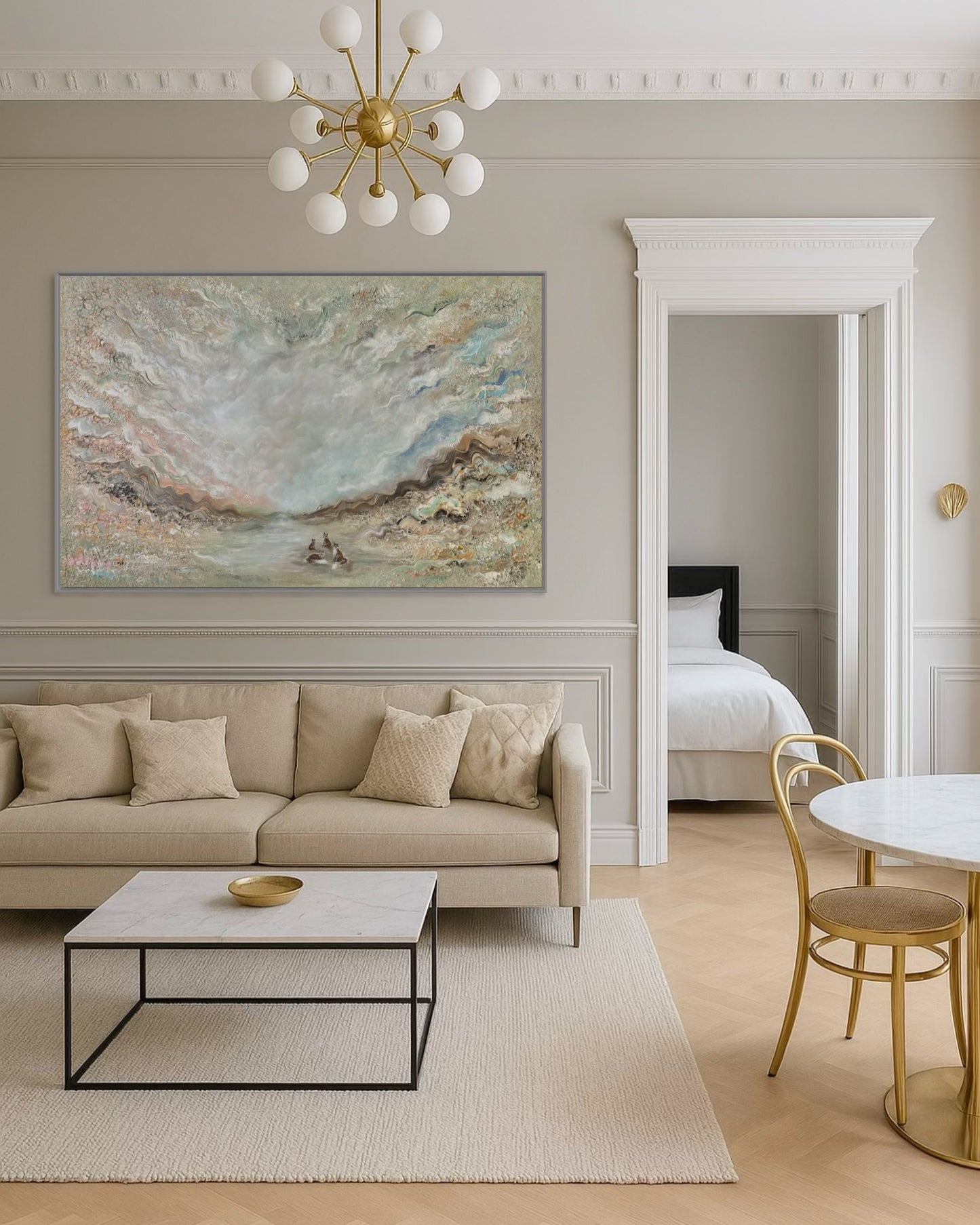 Bear and fox dreamland - Original Painting