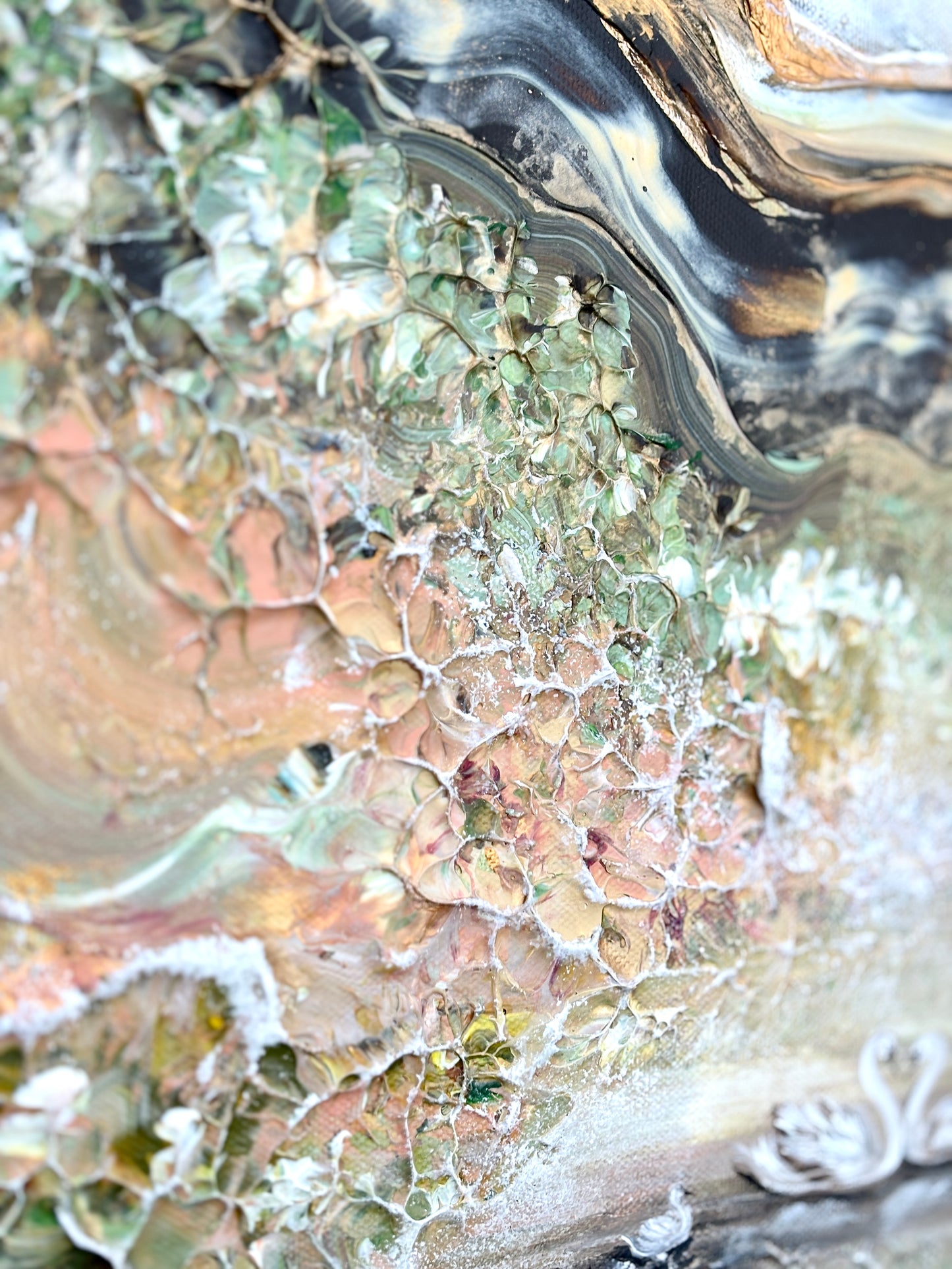 Family of swans dreamland - Original Painting