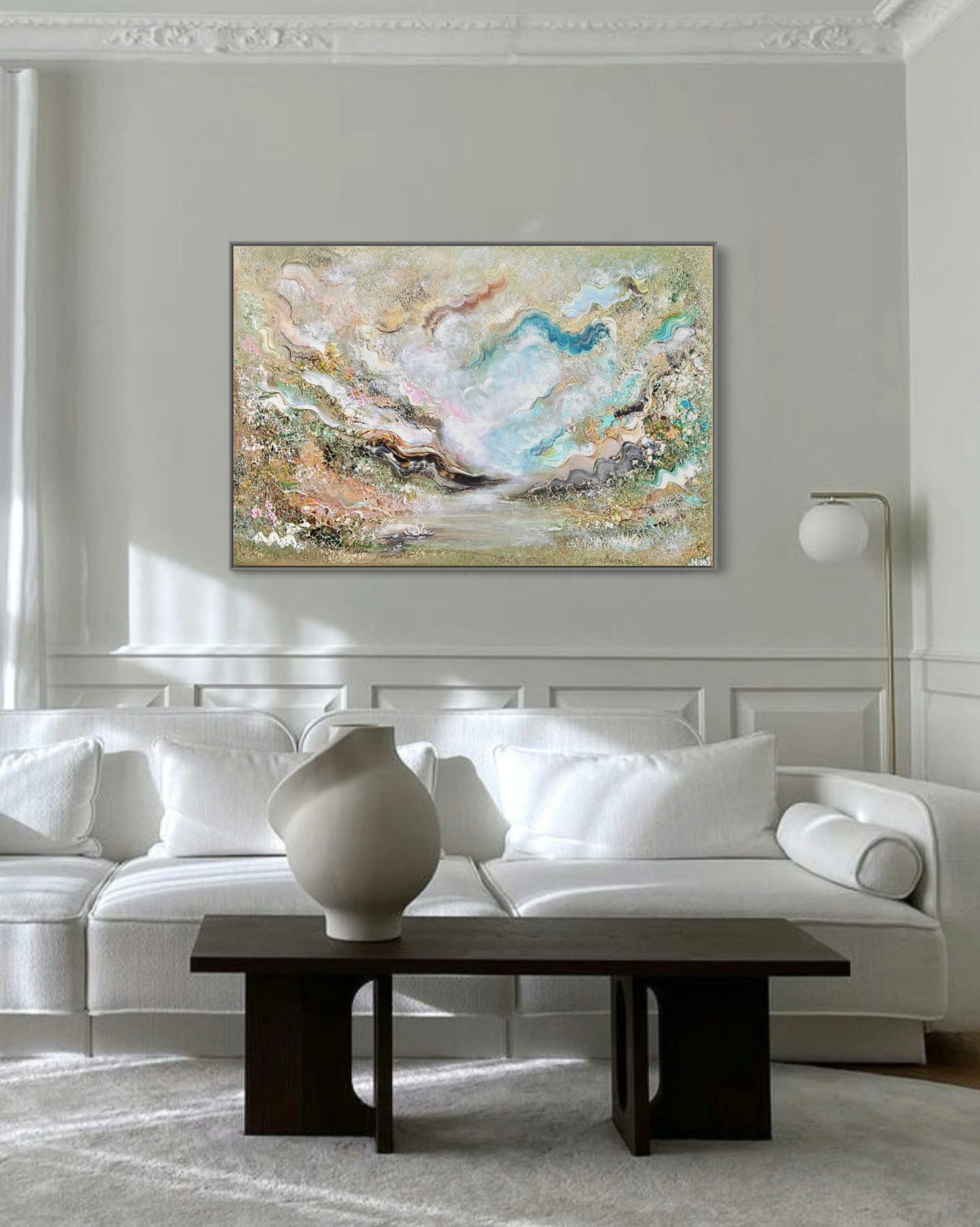 Family of swans dreamland - Original Painting