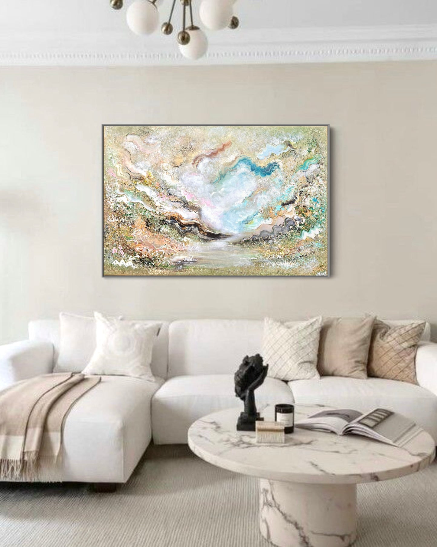 Family of swans dreamland - Original Painting