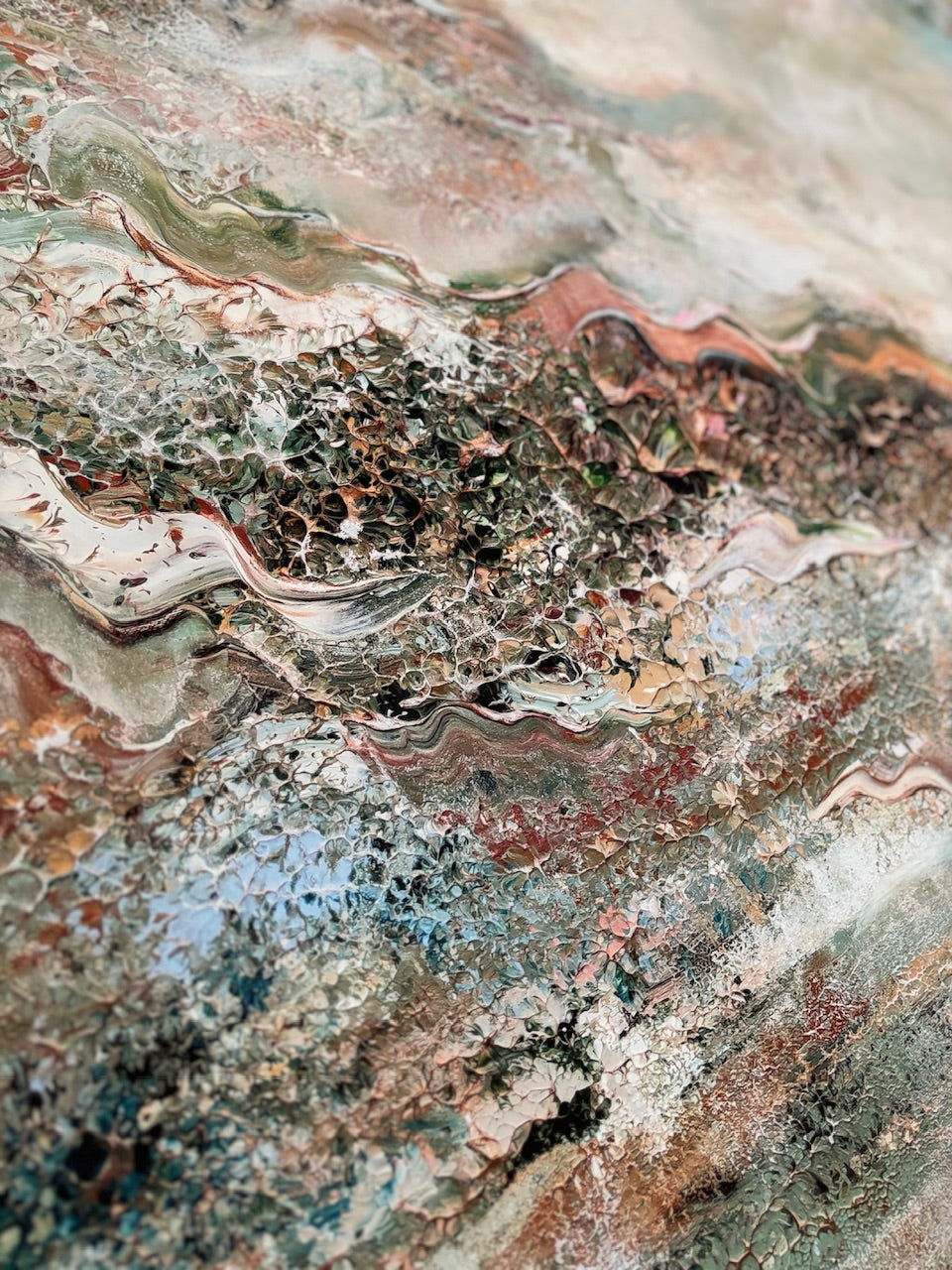 Green deer dreamscape Print