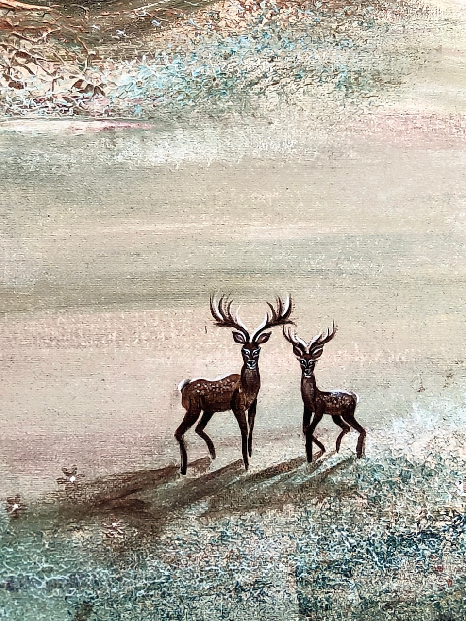 Green deer dreamscape Print