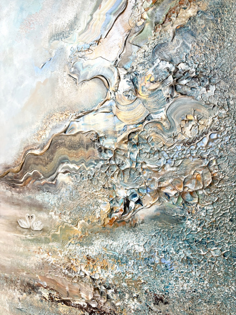 Swans dreamscape  - Original Painting